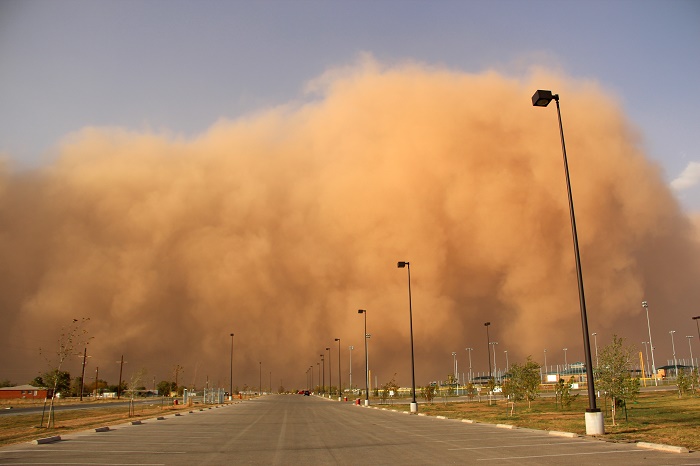 Dust storm suspends flights at airport in southwestern Iran